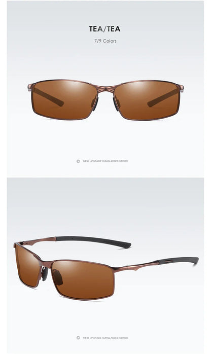 Aoron Polarized Sunglasses – UV400 Anti-Glare Metal Frame Driving Glasses for Men & Women