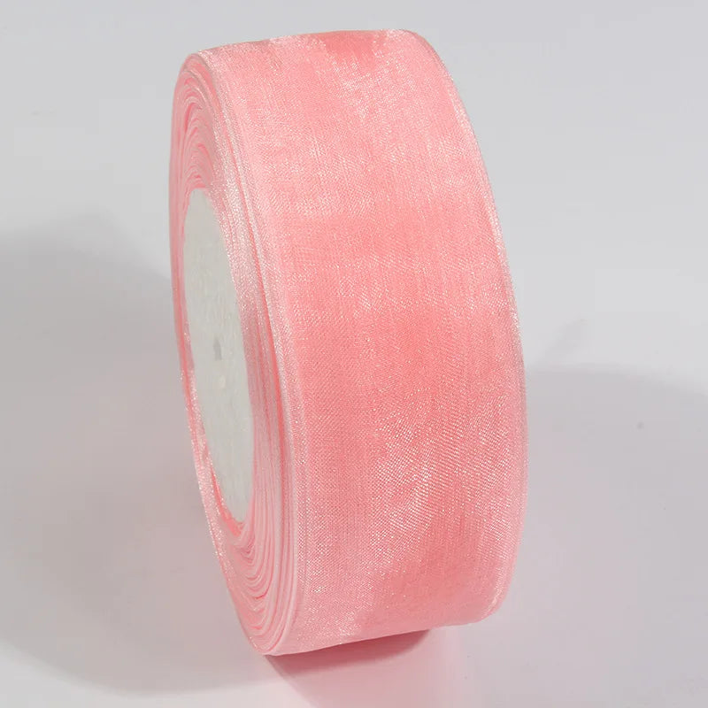 10 Yards Sheer Chiffon Organza Ribbon - Satin Gift Wrapping Ribbon for Wedding Bouquets, Party Decor & DIY Crafts