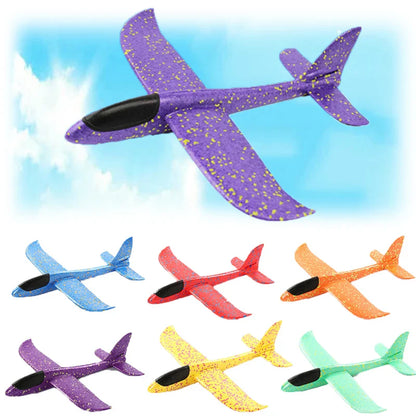 48cm EVA Foam Glider Aircraft Toy – Hand-Throw Flight Airplane DIY Model for Kids, Fun Outdoor Toy Gift