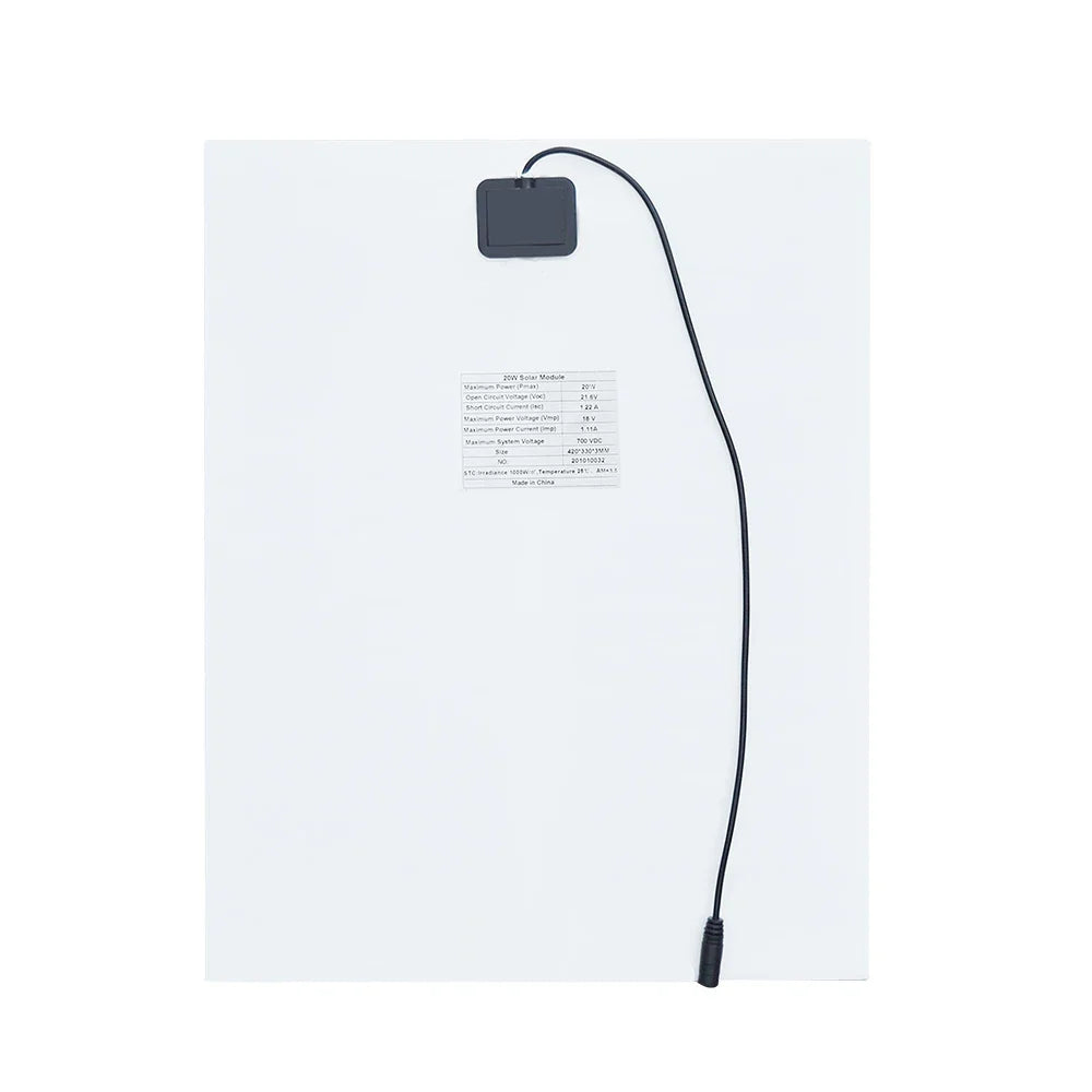 Boguang 20W 18V Flexible Solar Panel - Portable Solar Charger for RV, Boat, Car & 12V Battery