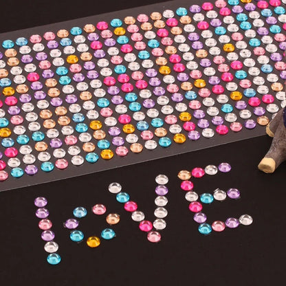 Self Adhesive Rhinestone Stickers - 504/900PCS Acrylic Gems for DIY Crafts & Scrapbooking