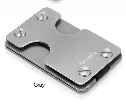 NewBring Multi-Functional Metal Money Clip – Men's Credit Card Wallet & Key Holder
