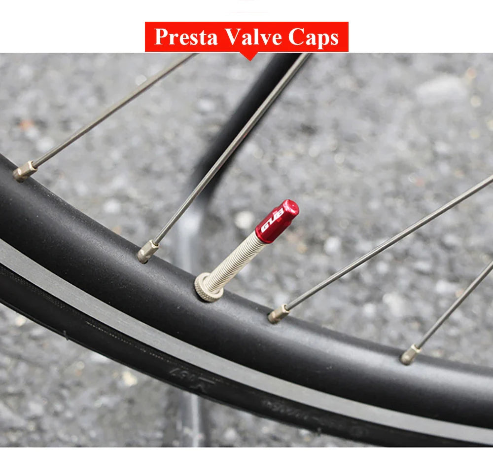 4pcs Aluminum Bike Tire Valve Caps – Ultralight MTB Road Mountain Schrader/Presta Tyre Protectors