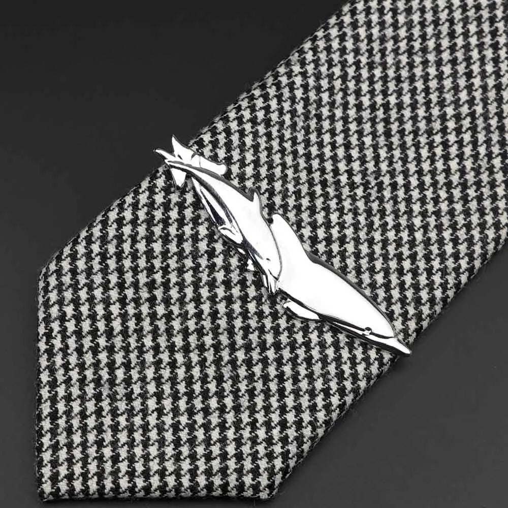 Men’s Stainless Steel Tie Clip - Car Airplane Fork Spoon Shape Necktie Pin Gift Accessory