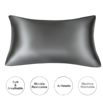 JuwenSilk Mulberry Silk Pillowcase – Silky Satin Natural Silk Pillowcase for Standard & Queen Size Beds