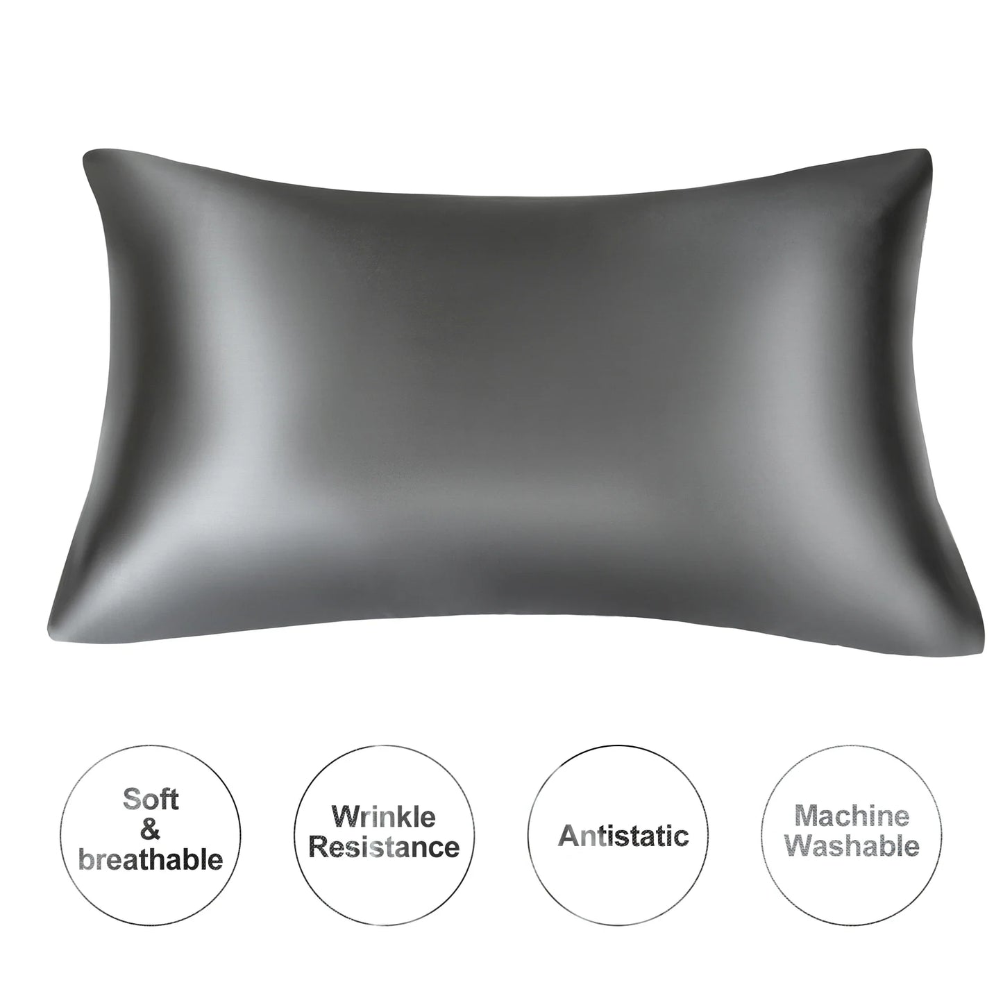 JuwenSilk Mulberry Silk Pillowcase – Soft Satin Silk Pillow Cover for Standard & Queen Size Bedding, Skin & Hair Care Luxury Sleep