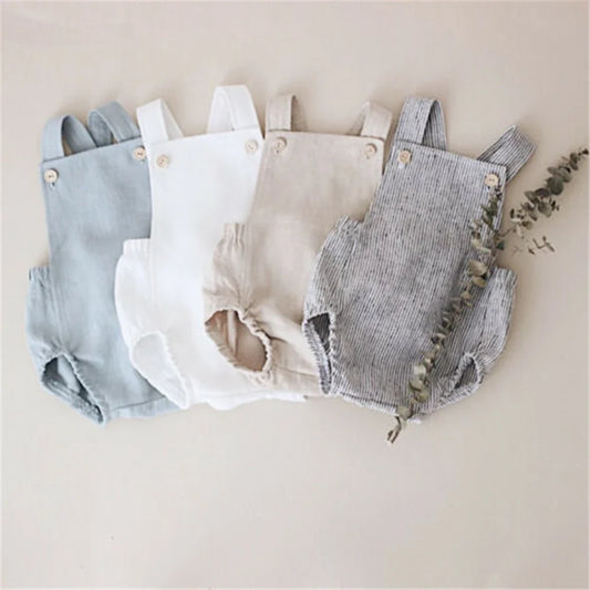 Newborn Baby Sleeveless Romper - Casual Summer One-Piece Jumpsuit for Boys & Girls