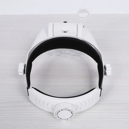 USB Rechargeable Magnifying Glasses Loupe with LED – Watchmaker Repair Tool Headband Magnifier (1.5x-3.5x)