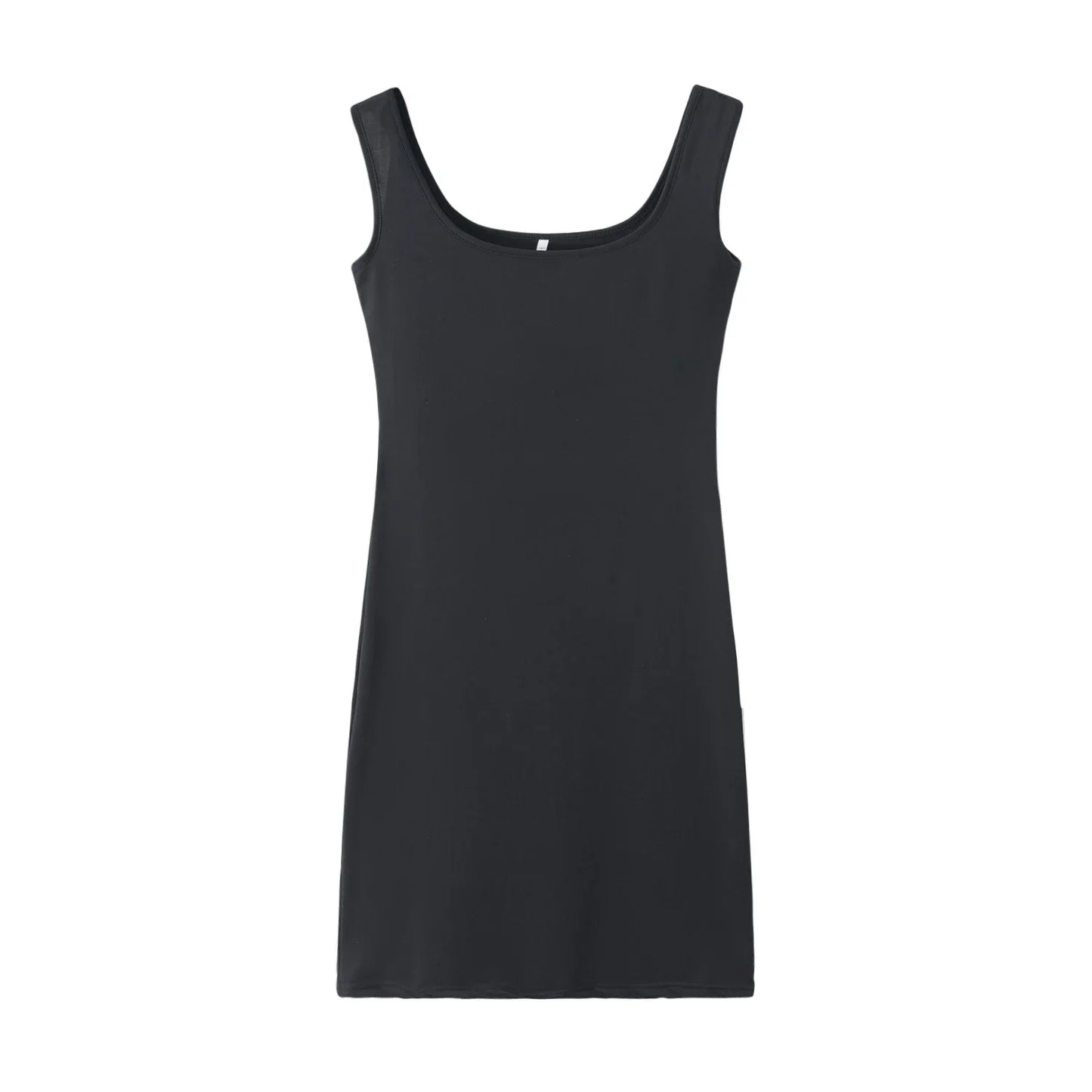 Women's Summer Solid Color Strap Dress - Casual Sleeveless Everyday Fashion Mini Dress