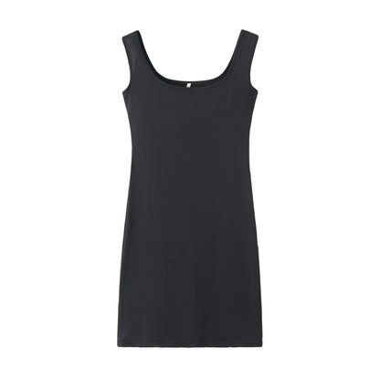 Women's Summer Solid Color Strap Dress - Casual Sleeveless Everyday Fashion Mini Dress