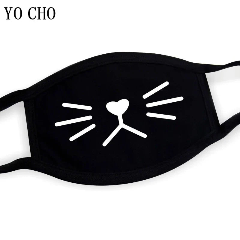 YO CHO Unisex Cotton Dust Mouth Mask – Anime Cartoon Respirator, Warm Mouth Muffle, Perfect Birthday Party Gift