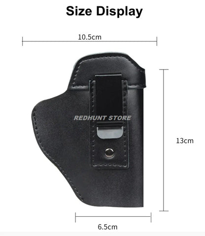 Tactical Leather Holster – IWB Concealed Carry Airsoft Gun Holster for Glock 17/19/43, Sig P365, PX4 & M9 9mm Hunting Accessory