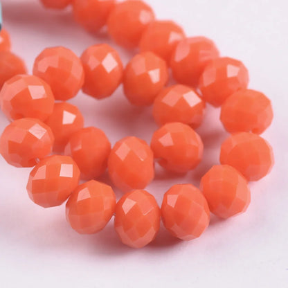 Czech Crystal Spacer Beads - Rondelle Faceted Glass Beads in Multiple Sizes for DIY Jewelry Making Crafts