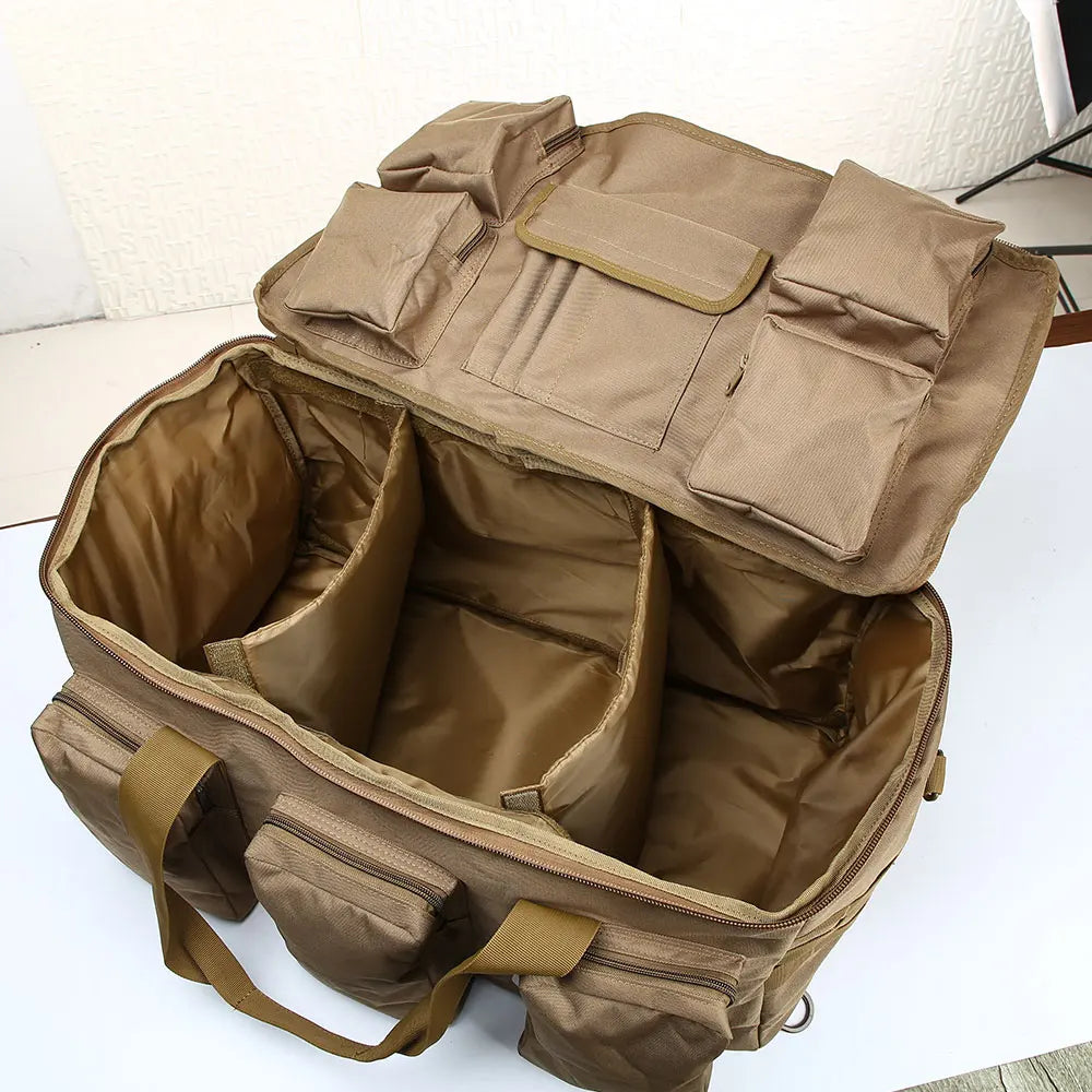 55L Tactical Duffel Bag – Large Hiking, Travel & Camping Backpack for Men, Gym and Weekend Trips
