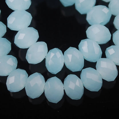 Czech Crystal Spacer Beads - Rondelle Faceted Glass Beads in Multiple Sizes for DIY Jewelry Making Crafts