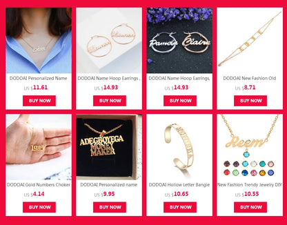 DODOAI Custom Twist Hoop Earrings – Bold Rope Earrings with Personalized Name for Women, Unique Jewelry