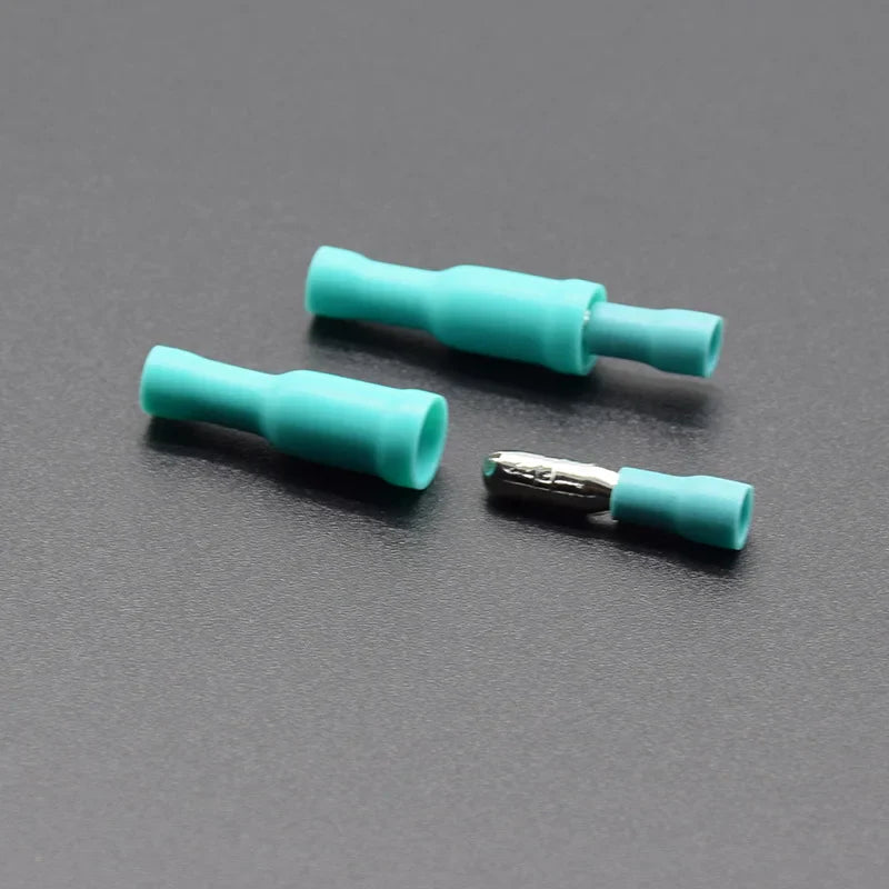 50/25/100pcs Male & Female Insulated Bullet Electrical Wire Connectors Crimp Terminal Kit for 22–16 AWG Audio & Automotive Wiring
