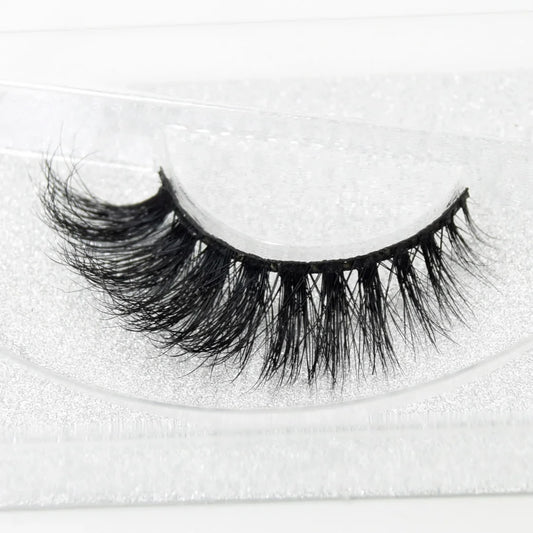3D Real Mink False Eyelashes – Thick Handmade Strip Lashes with Glitter Packing for Makeup Beauty D101