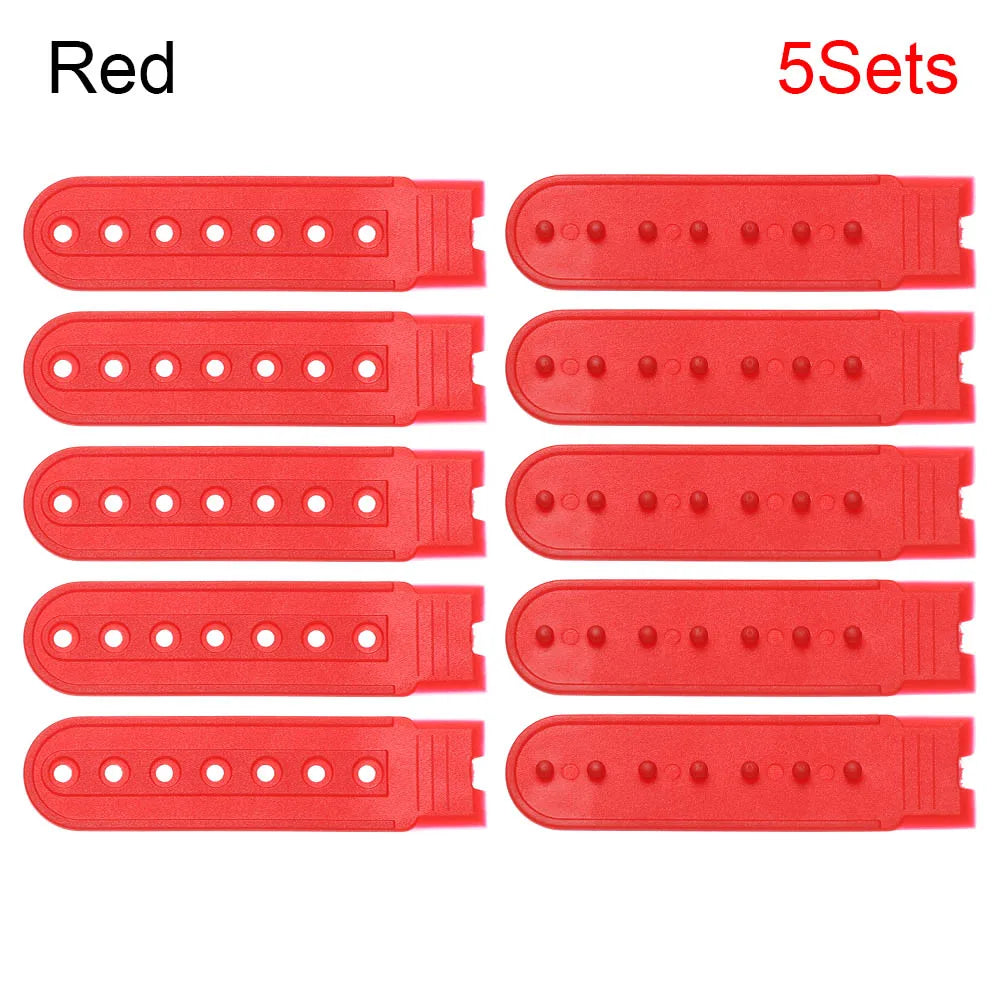5-Set Snapback Strap Replacement - 7-Hole Adjustable Hat Repair Buckle for Baseball Caps