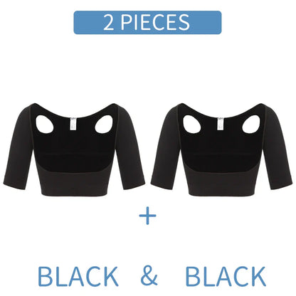 Upper Arm Shaper for Women – Shoulder Slimmer Compression Sleeves & Posture Corrector Body Shapewear Top