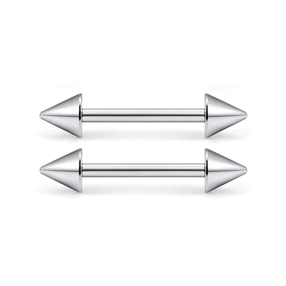 16pcs Stainless Steel Piercing Barbells - 14G Nipple Rings Tongue Rings Straight Bar Jewelry for Women Men