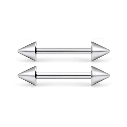 16pcs Stainless Steel Piercing Barbells - 14G Nipple Rings Tongue Rings Straight Bar Jewelry for Women Men