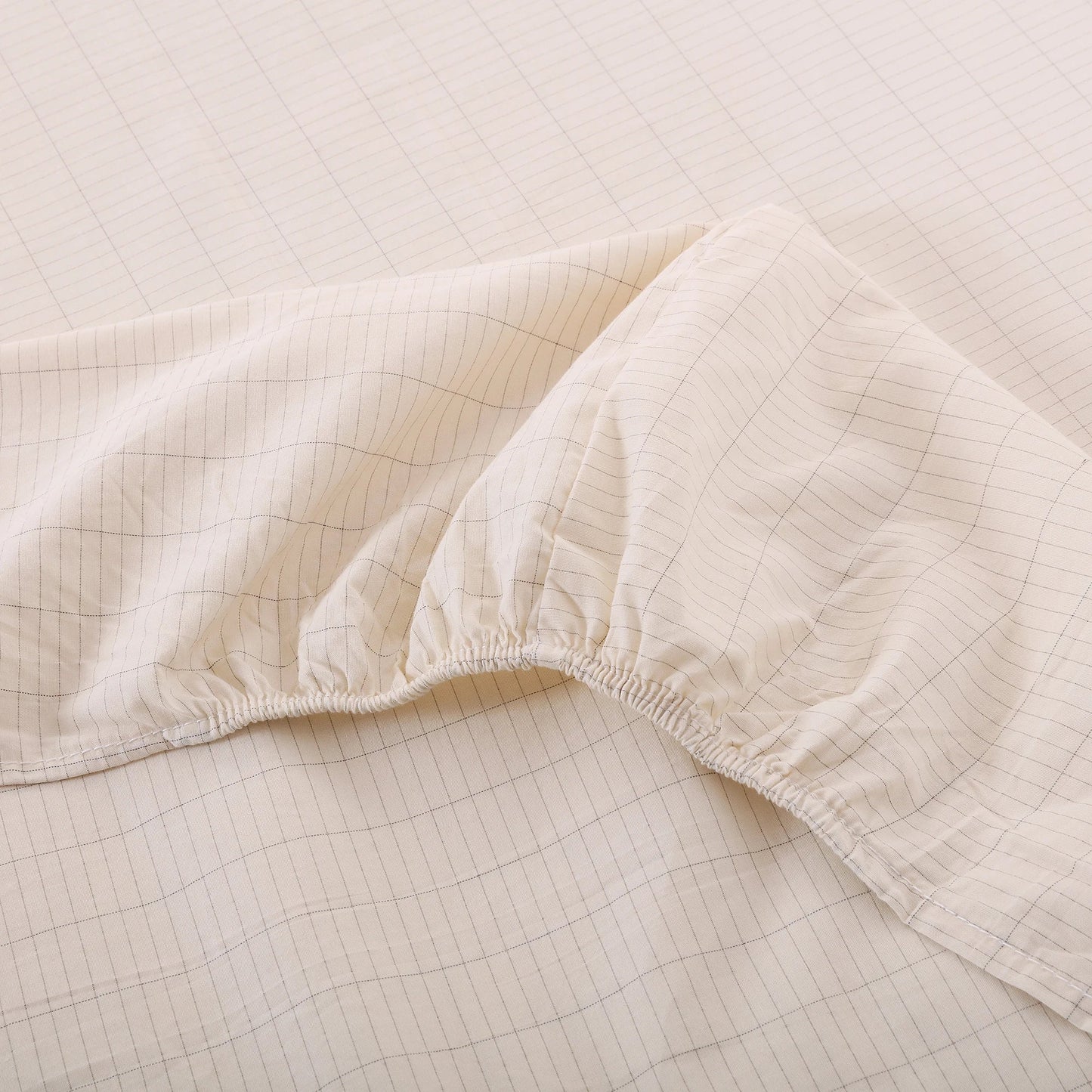 Queen Size Earthing Fitted Sheet (60x80in) with 2 Pillowcases - 10% Silver Fiber, 90% Organic Cotton Grounding Sheets