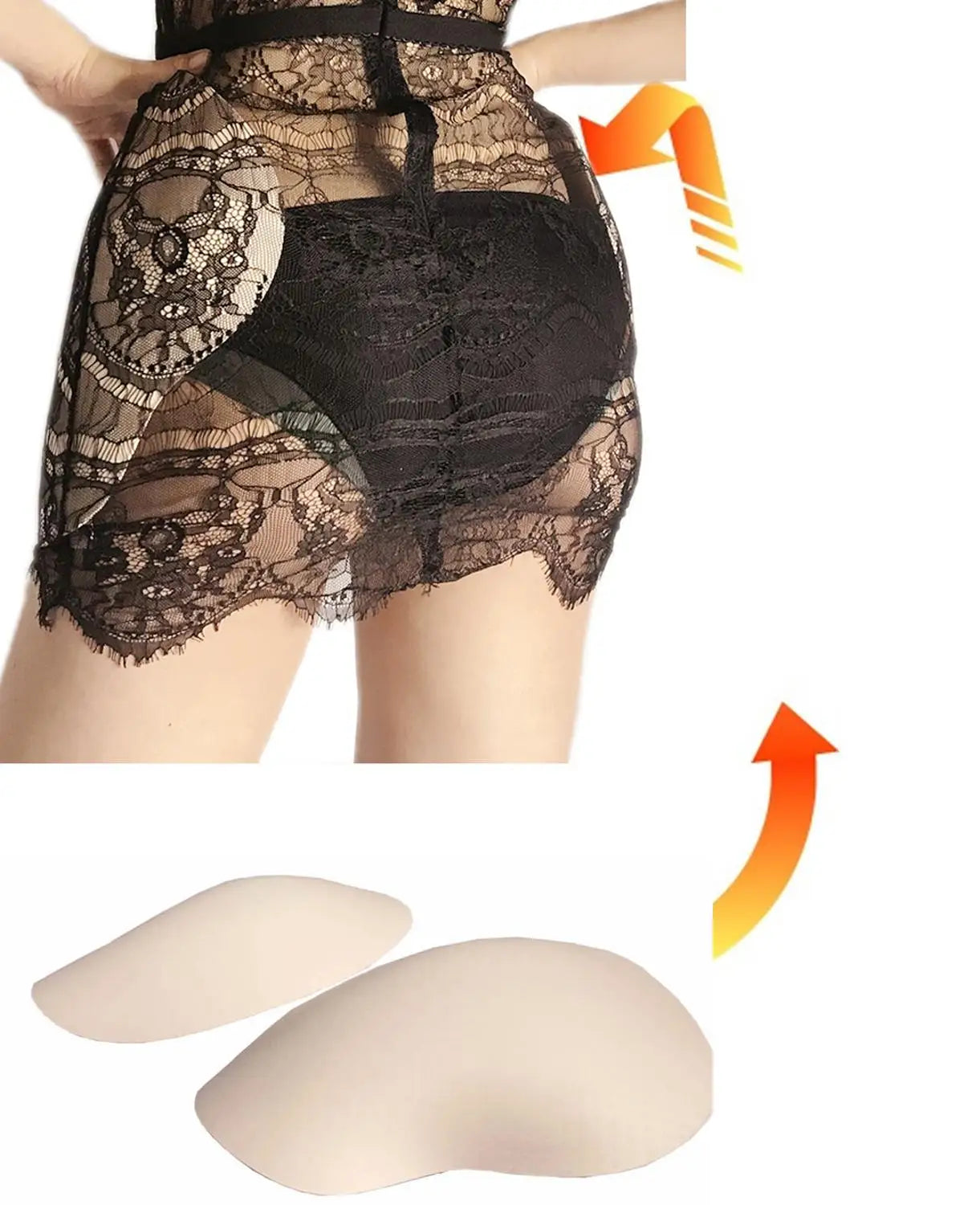 2PCS Hip & Butt Enhancer Pads – Sponge Padded Push-Up Shapewear for Curves & Body Contouring