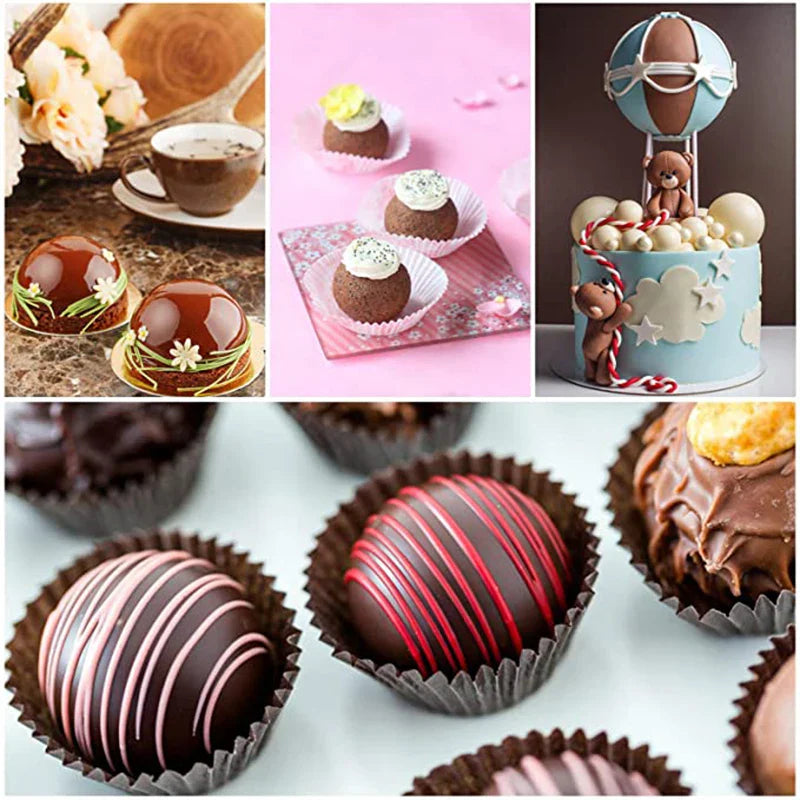 Semi-Sphere Silicone Baking Mold – Half Ball Dome for Chocolate, Mousse, Candy & Cake Decorating Tools