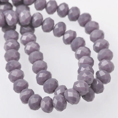 Czech Crystal Spacer Beads - Rondelle Faceted Glass Beads in Multiple Sizes for DIY Jewelry Making Crafts
