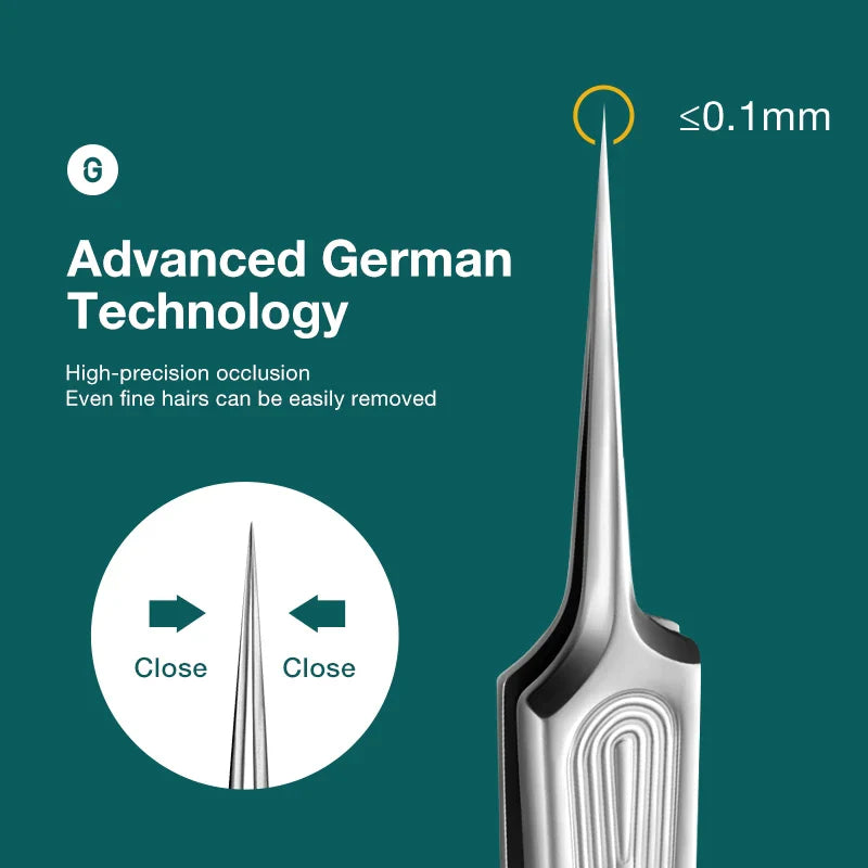 MR.GREEN Ingrown Hair Tweezers – Pointed Nose Tweezers for Eyebrows, Splinters, Blackhead & Acne Removal