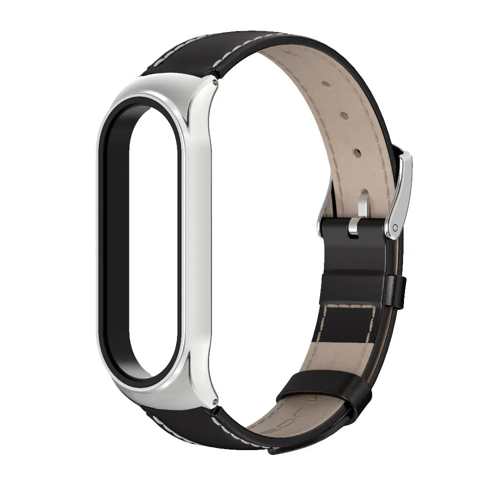 Leather Strap for Xiaomi Mi Band - Stylish Replacement Wristband for Mi Band 10/9/8/7/6/5 Mijobs Design