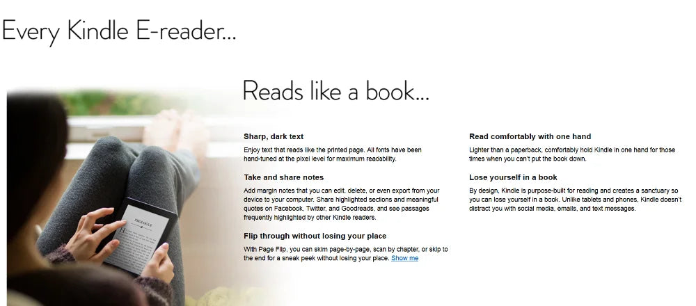 Original Kindle 6/8 Used eBook Reader – 6" E-Ink Touchscreen WiFi eReader, No Light, Better Than Kobo