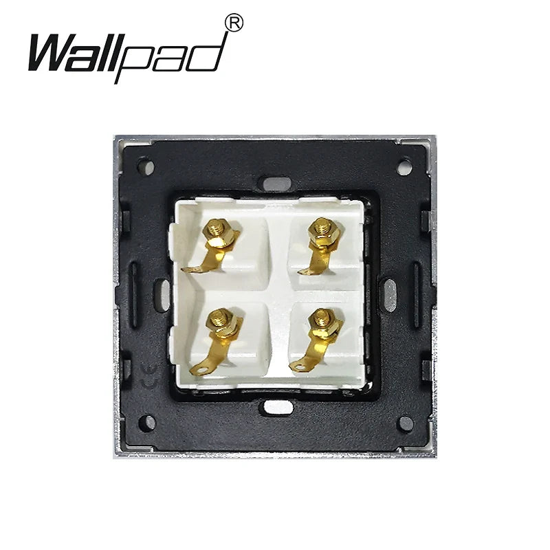 4 Pin Audio Wall Socket Panel - Luxury Crystal Glass Audio Video Sound Outlet 110V-250V