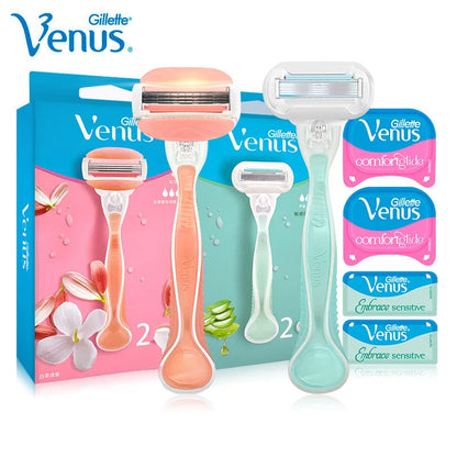 Gillette Venus Women's Razor - 3/5 Blade with Lubricating Soap, Sensitive Shaving & Hair Removal for Body