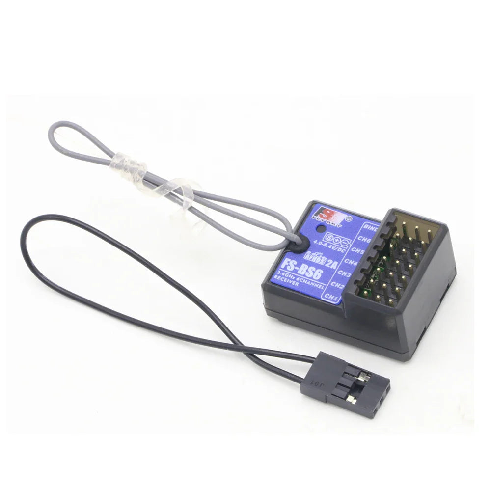 Flysky FS-GT5 2.4G 6CH Transmitter – FS-BS6 Receiver with Built-in Gyro & Fail-Safe for RC Car & Boat