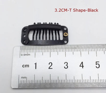 50Pcs Wig Clips Snap Clips - 2.3cm-3.6cm Black & Brown Hair Extension Weft Clips for Wig Styling & Hair Tools