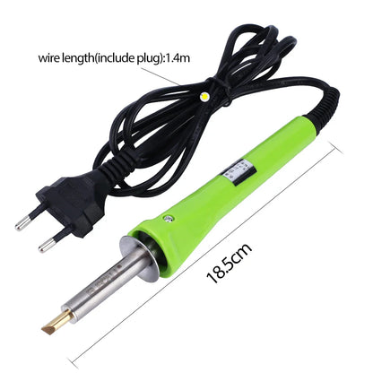 ESI-118 Wood Engraving Pyrography Tool – 220V 30W Wood Burning Pen Set with Soldering & Carving Tips