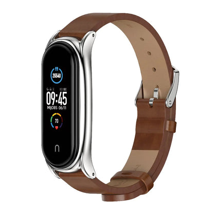 Leather Strap for Xiaomi Mi Band - Stylish Replacement Wristband for Mi Band 10/9/8/7/6/5 Mijobs Design