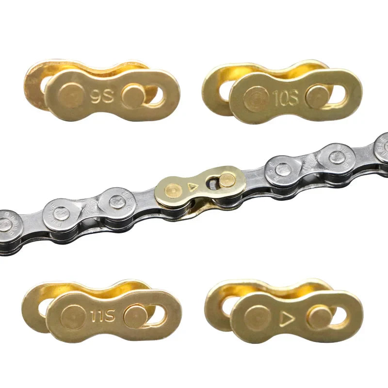 5 Pair Bicycle Chain Link Connectors — Quick Release Master Links for 6–12 Speed MTB Bikes