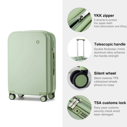 Mixi Puristic Design Hardside Travel Luggage – Rolling Suitcase with Wheels for Men & Women, Carry-On 16/20 Inch & Large 22/24/26/28 Inch Trolley Case