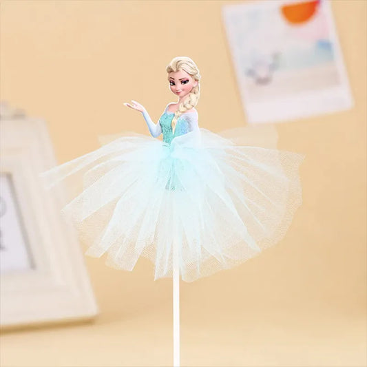 Frozen Elsa Anna Princess Cake Toppers - 1 Piece, Perfect for Girls' Birthday Party Decorations
