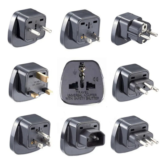 Universal Travel Plug Adapter - US, UK, EU, AU & International Power Converter