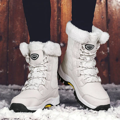 Moipheng Women’s Classic Snow Boots – Winter Warm Handmade Platform Ankle Boots, Size 42