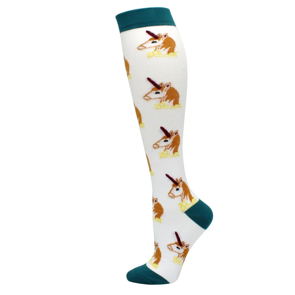 Compression Support Socks for Men & Women – Running Nursing Stockings for Edema, Varicose Veins & Blood Circulation Sports Wear