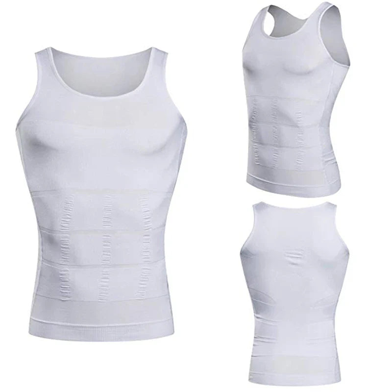 Men's Slimming Body Shaper – Compression Shirt for Gynecomastia, Moobs & Abdomen Control | Workout Tank Top Undershirt