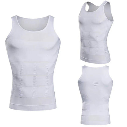 Men's Slimming Body Shaper – Compression Shirt for Gynecomastia, Moobs & Abdomen Control | Workout Tank Top Undershirt