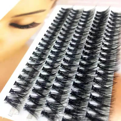100Pcs Individual Eyelash Clusters (10D/20D/30D/40D) – C/D/DD Natural False Eyelash Extensions Lash Grafting Bunch Set