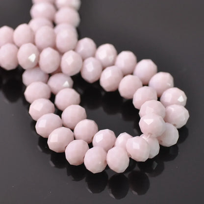 Czech Crystal Spacer Beads - Rondelle Faceted Glass Beads in Multiple Sizes for DIY Jewelry Making Crafts