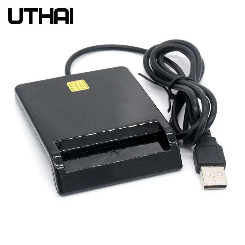 UTHAI X02 USB SIM Smart Card Reader – Bank Card IC/ID EMV SD TF MMC USB-CCID ISO 7816 Compatible with Windows & Linux